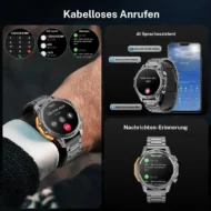 1.52" HD smartwatch for men – Phone calls and music control – Multiple sports modes – IP68 waterproof – Long battery life – Fitness watch for Android and iPhone - Image 4