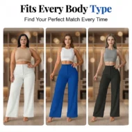 Women’s Solid Color Casual Wide Leg Pants - Image 7