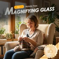 🔥Hot Sale Offers-5X Hands Free Magnifying Glass