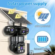 6K 9MP Outdoor Wi-Fi Security Camera | 10x Zoom, 3 Lenses, 360° PTZ | IP66 Waterproof, Color Night Vision, Two-Way Audio, Motion Tracking - Image 2
