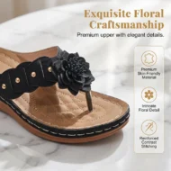 Women's Floral Thong Sandals with Arch Support - Image 3