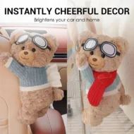 Adorable Bear Plush Car Tissue Holder - Image 7