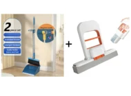 Stand-Up Dustpan Set with 180° Rotating Broom - Image 8
