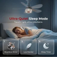 🔥Summer Special🌬️3-in-1 Ceiling Fan with Light and Bluetooth Speaker💡🔊 - Image 9