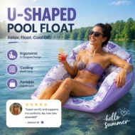 🏖️ LIMITED-TIME 50% OFF! ✨ U-Shaped Inflatable Pool Float – Ergonomic, Cooling Mesh Seat, Portable 🌴 - Image 3