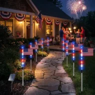 🏆Buy More Save More🎁Outdoor Solar Flag Stake Lights
