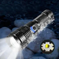 Set of Super Bright Waterproof Rechargeable Flashlights with Zoom - Image 2