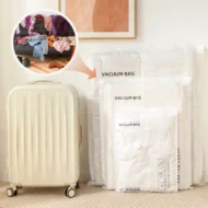 Reusable Vacuum Compression Bag for Clothes Storage