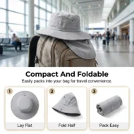 Breathable Fisherman Hat with Detachable Face Mask - Image 3