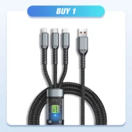 Transparent Luminous 3-in-1 Super Fast Charging Cable - Image 4