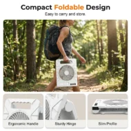 Dual-Power Outdoor Fan with Solar Panel and Light - Image 4