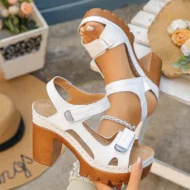 Women's Summer Platform One-Strap Sandals - Image 9