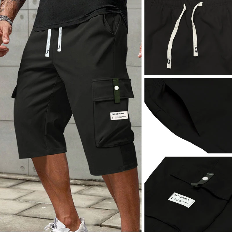 ⏳LAST DAY SALE 60% OFF !!📢Men's Casual Drawstring Capri Cargo Pants