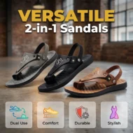 Men's Convertible 2-in-1 Sandals & Slippers