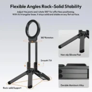 📢📢50% off!! ⏰ Magnetic Mount – 5-in-1 Mini Tripod with Dual MagSafe Magnets, Foldable Hook & Arca-Swiss Base! 📱🎥 - Image 15