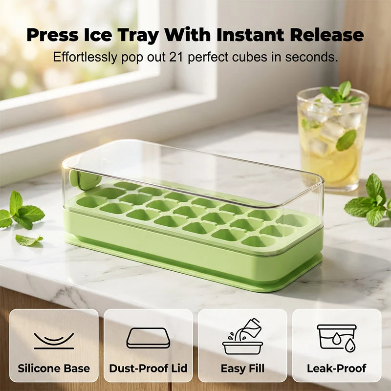 🧊Food-Grade Press-Type Ice Cube Tray