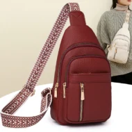 Women's Vintage PU Leather Chest Bag - Image 10