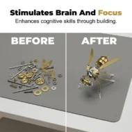 3D Metal Bee Puzzle Assembly Model Kit - Image 5