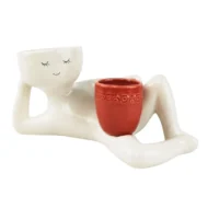 Quirky Ceramic Planter for Desktop Decor - Image 4