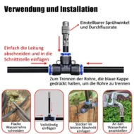 🌱Automatic 360° curved garden irrigation syste - Image 8