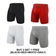 Men's Mid-Waist Stretch Sports Flat Briefs - Image 24