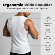 Men's Ribbed Knit Slim Fit Tank Top - Image 4