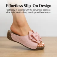 ⏳Time-Limited Special⏰Women's Bowknot Peep-Toe Wedge Sandals - Image 3