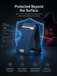 Smart MagSafe Wallet Made of Genuine Nappa Leather – with Apple Find My™ & Google Find Hub™, RFID Protection, and Wireless Charging. - Image 11