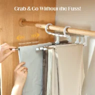🔥Buy More Save More🔥Household Multifunctional Telescopic Folding Multi-layer Pants Storage Rack - Image 5