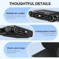 🚗 50% OFF NOW!💨 Car Seat Fan – Dual Turbine & USB Powered – Portable Air Cooler for Summer ❄️ - Image 5