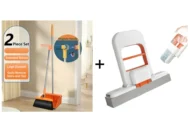 Stand-Up Dustpan Set with 180° Rotating Broom - Image 6
