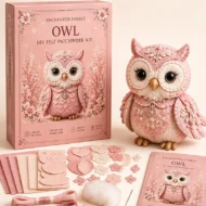 🎀50% OFF🎁Pink Enchanted Forest DIY Felt Patchwork Kit - Image 12