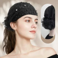 Ladies Floral Lace Headscarf - Image 3