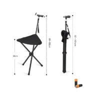 Folding Walking Cane with Seat - Image 9