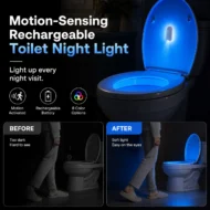 Motion-Sensing Rechargeable Toilet Night Light - Image 3
