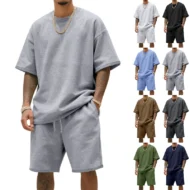 Men's Casual Two-Piece T-Shirt and Shorts Set