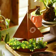 ⛵ 50% OFF NOW! 🌱 Rustic Sailboat Metal Planter – Handcrafted, weather-resistant & perfect for succulents, herbs or flowers – charming garden or shelf decor 🏡 - Image 5