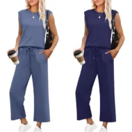 🌺 Hot Sale 49% OFF🌺 New Women's  Sleeveless Top & Wide-Leg Pants 2-Piece Set - Image 5