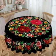 🏆Limited Time 60% Off! 💥Mexican Floral Tablecloth with Scalloped Edge - Image 9