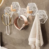 5PCS Punch-Free Ripple Wall Adhesive Hooks - Image 2