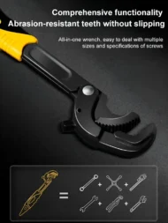 Universal Pointed Tail 3-Sided Self-Locking Ratchet Wrench - Image 2
