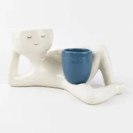 Quirky Ceramic Planter for Desktop Decor - Image 3