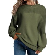 Women's Loose Fit Long Sleeve Knit Sweater