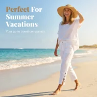 Summer Breathable Cropped Trousers with Pockets - Image 7