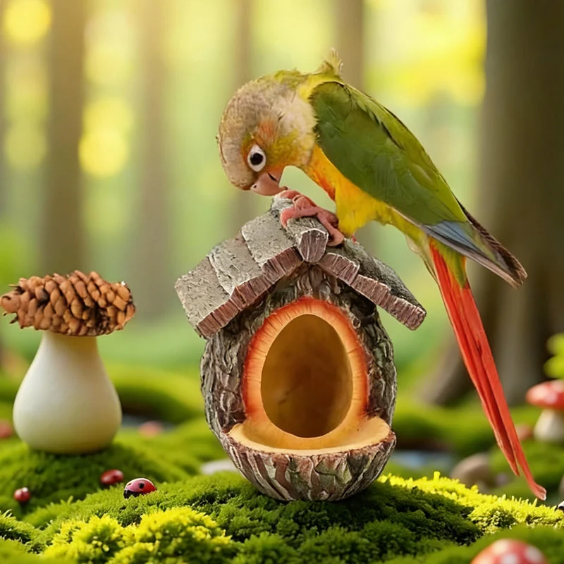 🔥50% OFF! 🐦 2026 New Arrivals – Outdoor Bird Feeder with Realistic Tree Stump Design | Garden Decor & Wildlife Sanctuary in One! 🌿✨