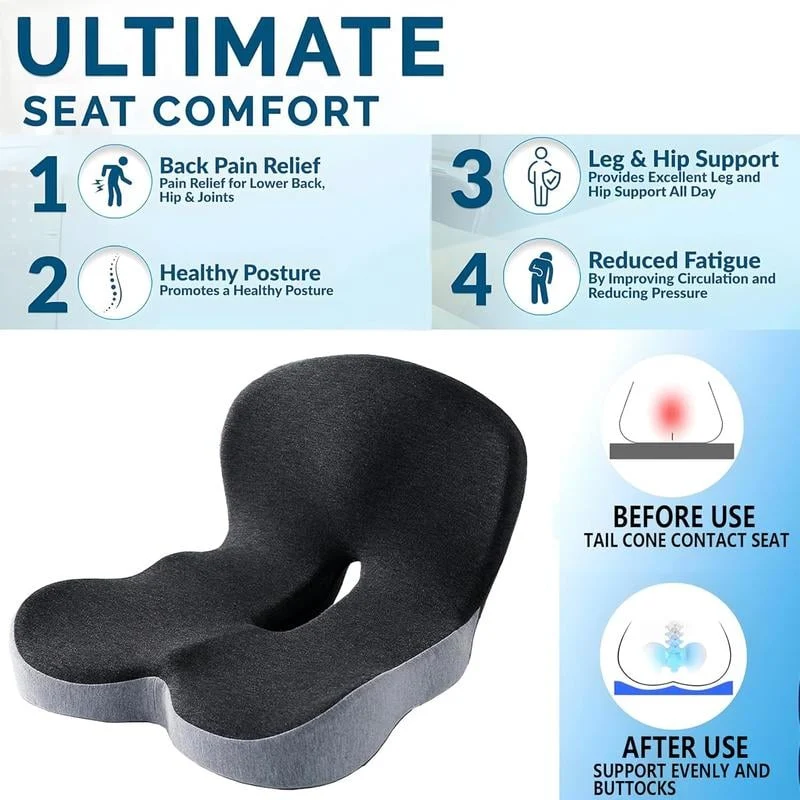 🔥Non-Slip Memory Foam Seat 💺For the most comfortable driving💕