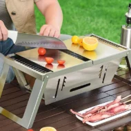 🔥Hot Sale 50% 0FF🔥Stainless Steel Folding Outdoor Barbecue - Image 5