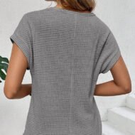 Knitted Mesh Short Sleeve Top - Image 14
