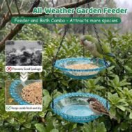 💞50K+ SOLD!🐦🌧️Vintage-Style Bird Feeder with Bath – Hangs anywhere, easy to fill. Attracts robins & blue tits. Perfect for nature lovers. 🏡✨ - Image 17
