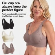 🎁Buy 1 Get 3 Packs💕Women's Ribbed Push Up Adjustable Wireless Bra - Image 6